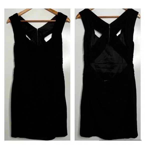 Ted Baker Black Stretch Strappy Open Back Dress Size 4 - Picture 1 of 14